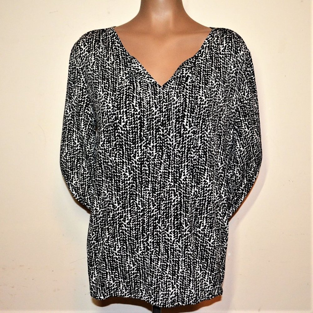 Anne Taylor Black Label Rayon Blouse Sz Small